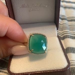 14 ky gm agat stone .83 ct .22ct ring